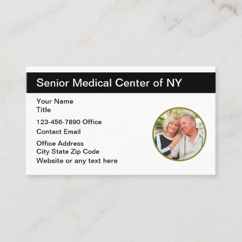 Senior Medical Facility Nursing Home Business Card