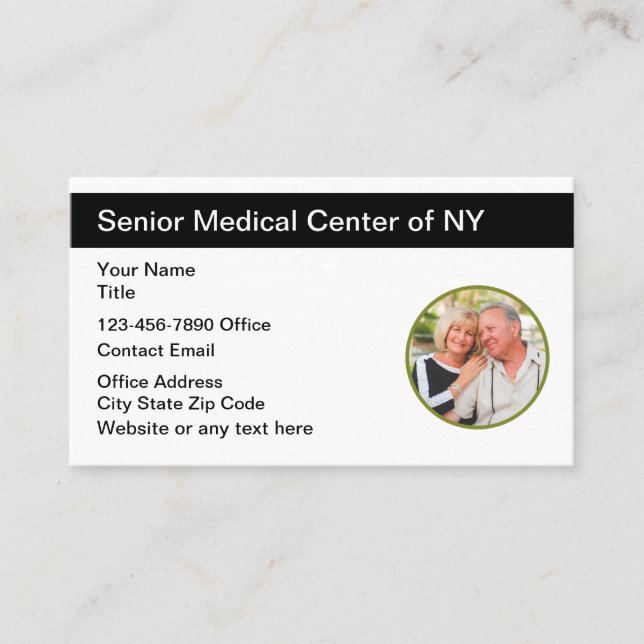 Senior Medical Facility Nursing Home Business Card (Front)