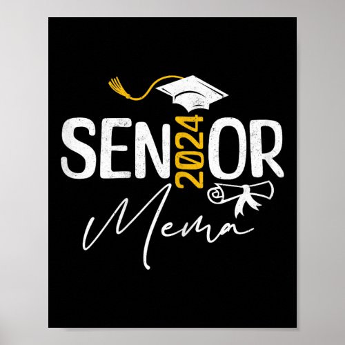 Senior Mema 2024 Graduation Class Of 24 Senior Gra Poster