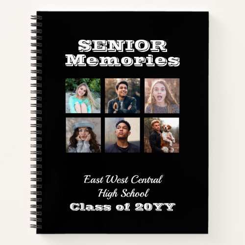 Senior Memories Class Photo Collage Notebook