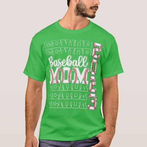 Senior Mom 2023 Baseball Class Of 2023 Funny Gradu T_Shirt