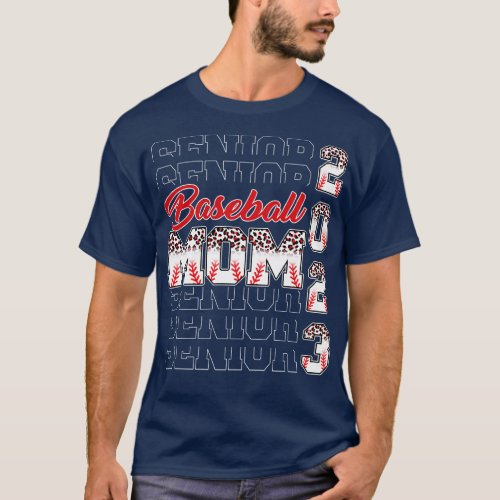 Senior Mom 2023 Baseball Class Of 2023 Funny Gradu T_Shirt