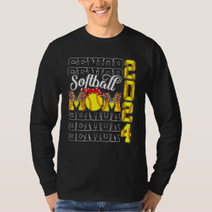 Senior Mom 2024 Softball Class Of 2024  Graduation T-Shirt