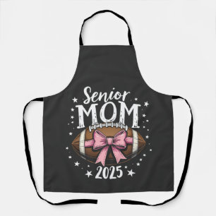 Senior Mom 2025 Class of Graduation Football Apron