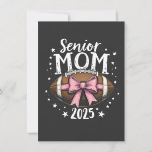 Senior Mom 2025 Class of Graduation Football Thank You Card