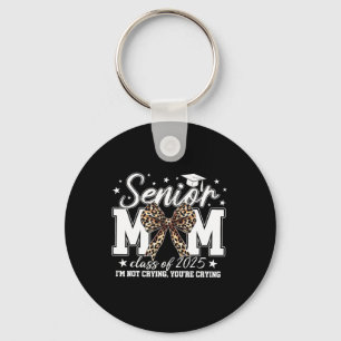 Senior Mom 2025 Graduation Cl Of 2025 Coquette Bow Keychain