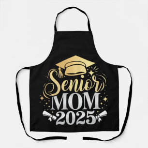 Senior Mom 2025 Graduation Family Son Daughter Apron