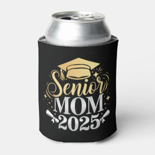 Senior Mom 2025 Graduation Family Son Daughter Can Cooler