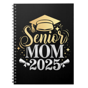 Senior Mom 2025 Graduation Family Son Daughter Notebook