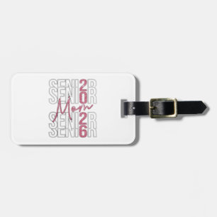 ✨ Senior Mom 2026 Glitter Design Luggage Tag