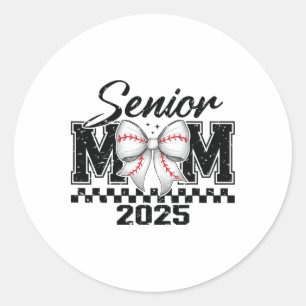 Senior Mom Bysebyll 2025 Cl Of 2025 Graduation 1 Classic Round Sticker
