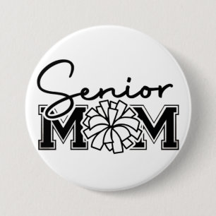 Senior Mom Cheer Design 🎓📣 Button