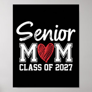Senior Mom Cl Of 2027 Graduation Proud Mom Of Grad Poster