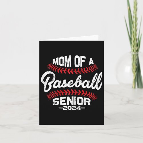 Senior Mom Class Of 2024 Baseball Graduation Mama  Card