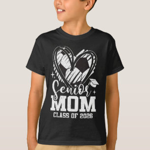 Senior mom class of 2026 soccer graduation heart T-Shirt