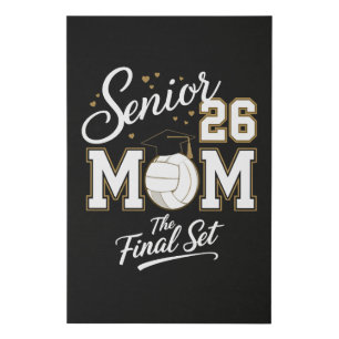 Senior Mom Class of 2026 Volleyball Faux Canvas Print