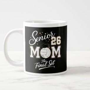 Senior Mom Class of 2026 Volleyball Giant Coffee Mug