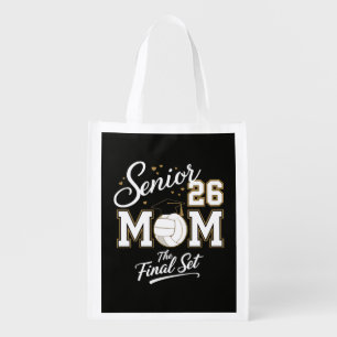 Senior Mom Class of 2026 Volleyball Grocery Bag