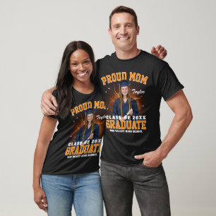 Senior Mom Dad Custom Photo Bootleg Rap Graduation T-Shirt