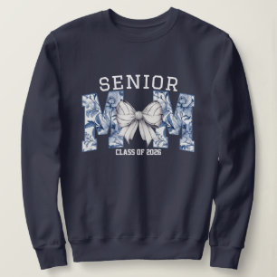 Senior Mom Volleyball bow floral Sweatshirt