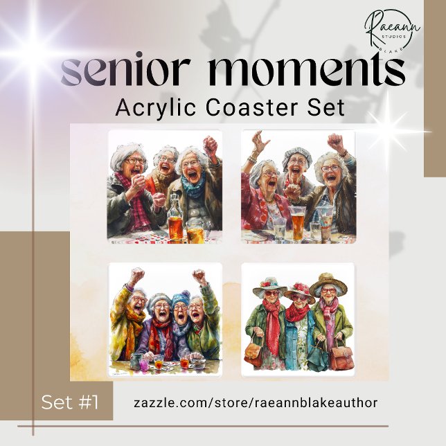 Senior Moments #1 Acrylic Coaster Set (Creator Uploaded)