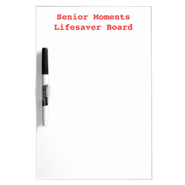 SENIOR MOMENTS LIFESAVER Old Folks Memory Dry-Erase Board (Front)