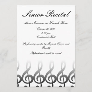 Senior Music Recital Invitation