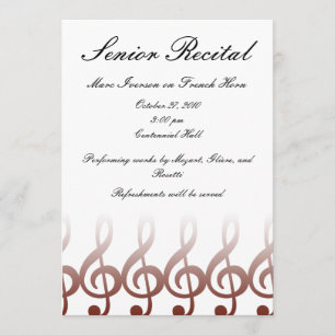 Senior Music Recital Invitation