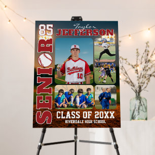 Senior Night Baseball Team Sports Photo Collage Foam Board