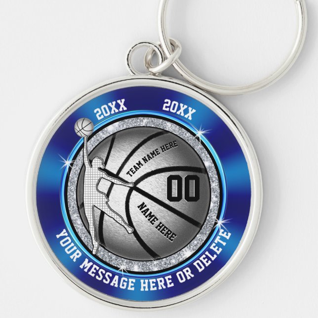 Senior Night Basketball Ideas for Girls Basketball Keychain (Front)