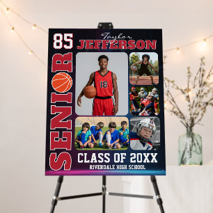 Senior Night Basketball Team Sports Photo Collage Foam Board