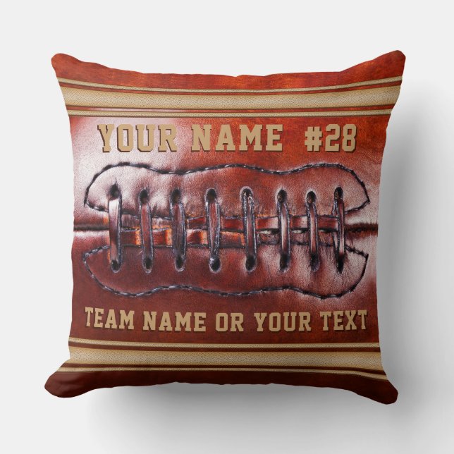 Senior Night Gifts for Football Personalized Throw Pillow (Front)