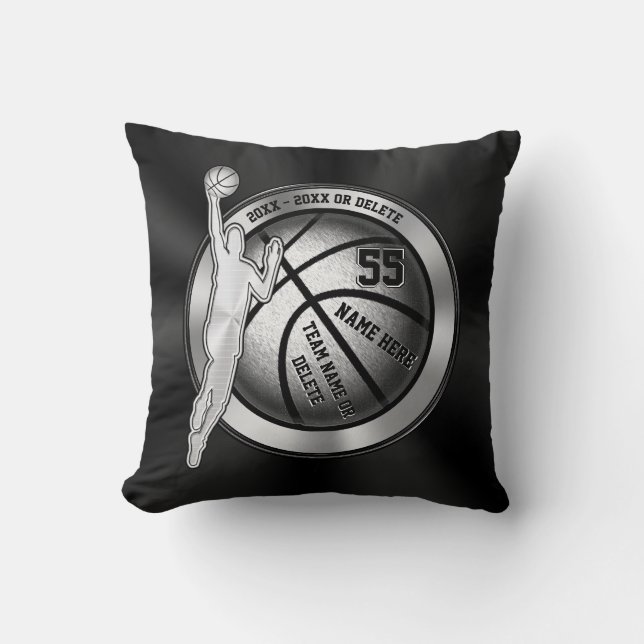 Senior Night Ideas for Basketball Players for Guys Throw Pillow (Front)