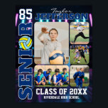 Senior Night Volleyball Team Sports Photo Collage Poster<br><div class="desc">Personalized volleyball senior sports photo collage for athlete and sports player. This customizable photo gift is perfect for senior night, sports award banquet or birthday gift for your athlete son, daughter or student. It's a great way to display precious moments and memories from their sports games. The poster features a...</div>