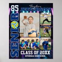 Senior Night Volleyball Team Sports Photo Collage