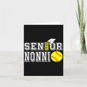 Senior nonni class of 2026 softball nonni card