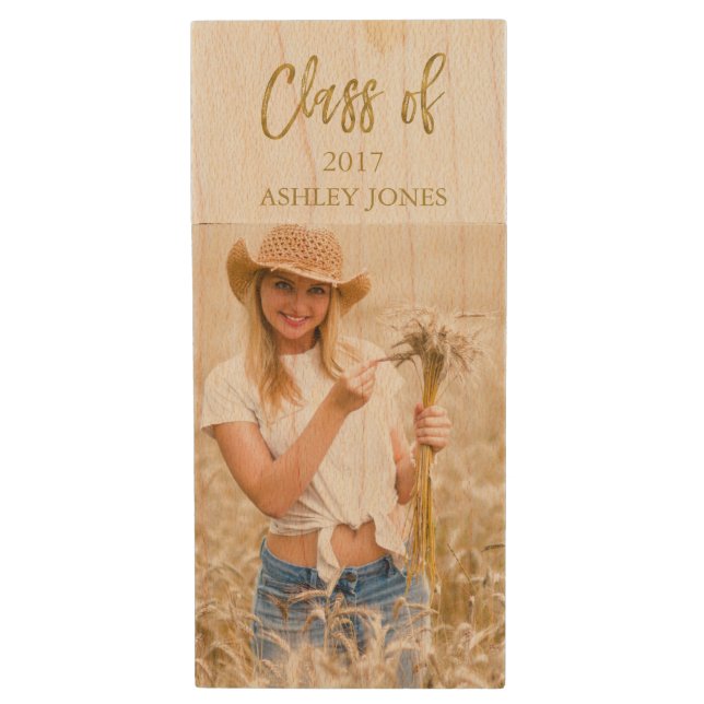 Senior Portrait USB Drive to save Senior Photos (Front Vertical)