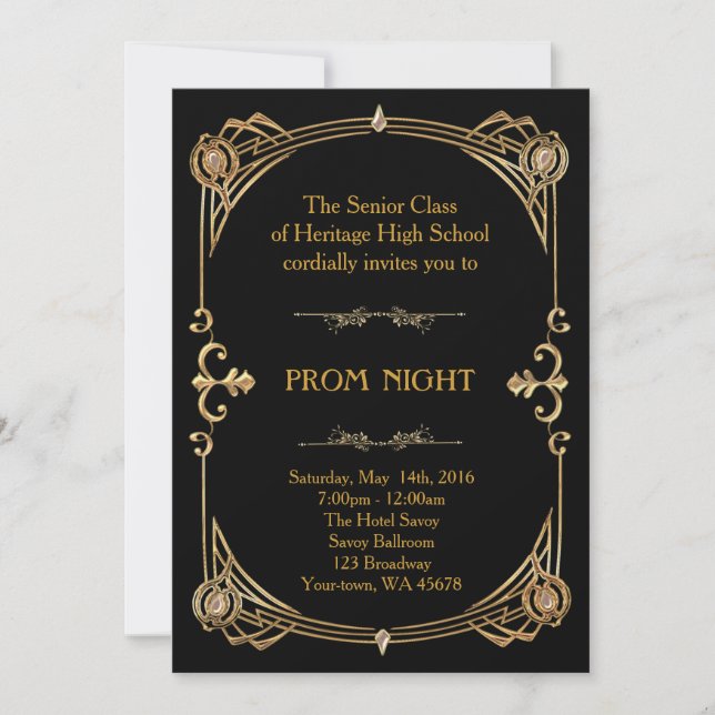 Senior Prom Night Invitation (Front)