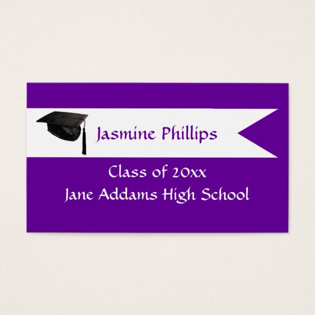 Senior Purple Name Card