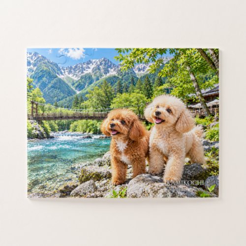 Senior Puzzle, 30 Pieces, Toy Poodles in Kamikochi Jigsaw Puzzle