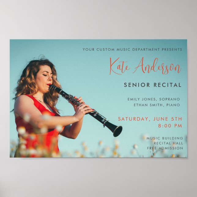 Senior Recital Poster Template Music Concert (Front)