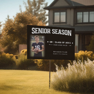 Senior Season Football Graduation Photo Sign