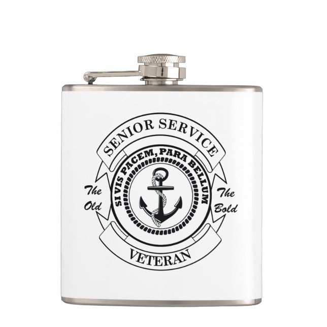 Senior Service Veteran  Flask (Front)