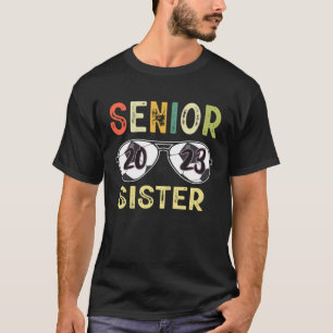 Senior Sister 2023 Proud Sister Soccer Senior Grad T-Shirt