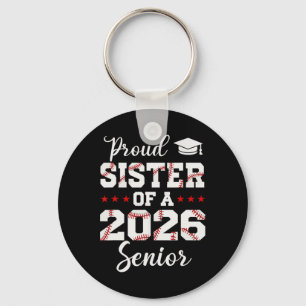 Senior Sister Cl Of 2026 Cute Sell Player Graduati Keychain