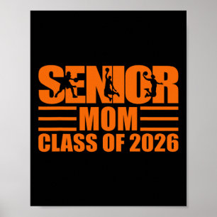 Senior Sketll Mom Cl Of 2026 Player Graduation Gra Poster