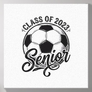 Senior Soccer Class of 2023 Vintage Graduation Shi Canvas Photo Tile