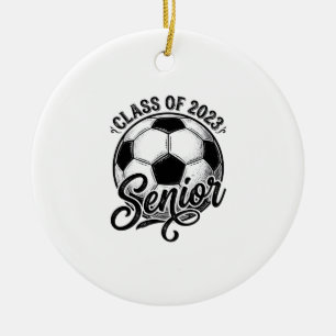 Senior Soccer Class of 2023 Vintage Graduation Shi Ceramic Ornament