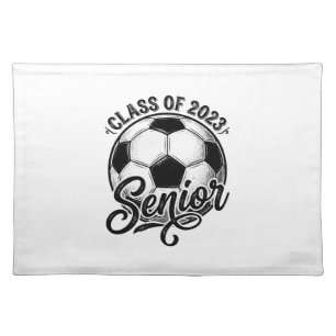 Senior Soccer Class of 2023 Vintage Graduation Shi Cloth Placemat