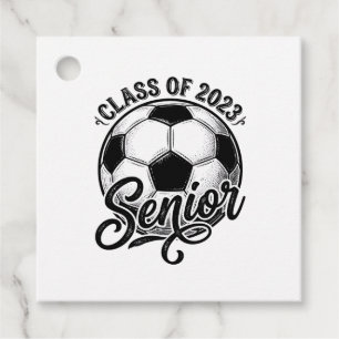 Senior Soccer Class of 2023 Vintage Graduation Shi Favor Tags